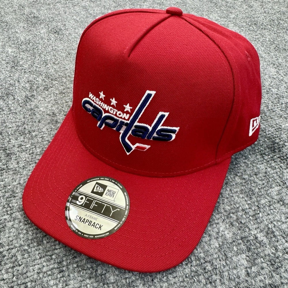 Washington Capitals Hat New Era 9Fifty A-Frame SnapBack Red Team Logo‎ Cap NWT